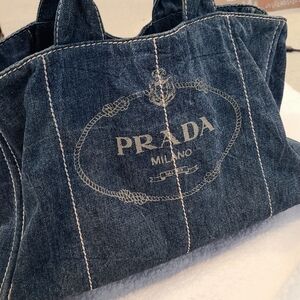 *SOLD* Prada Canopa Denim Tote Bag